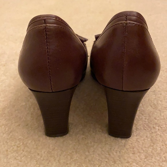 Umberto Raffini Brown Leather Pumps EU 36 US 5-5.5 Fringe & Tassles Heels - Picture 6 of 10